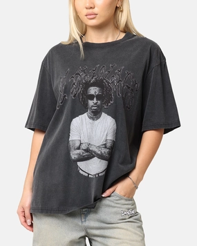 21 Savage Photo T-Shirt Washed Black Fashion Layering Effortless Wear