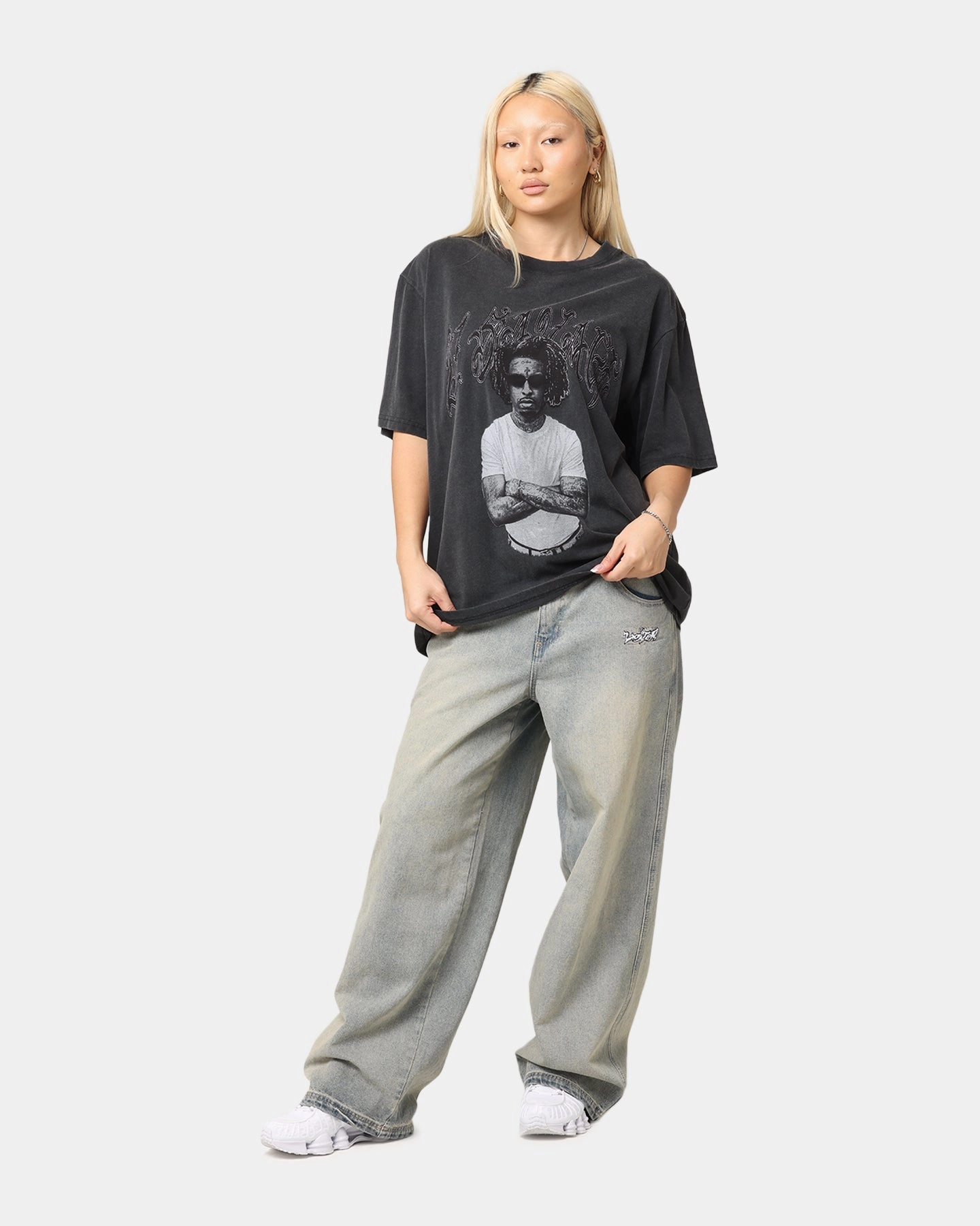 Quick Drying Fresh Style 21 Savage Photo T-Shirt Washed Black