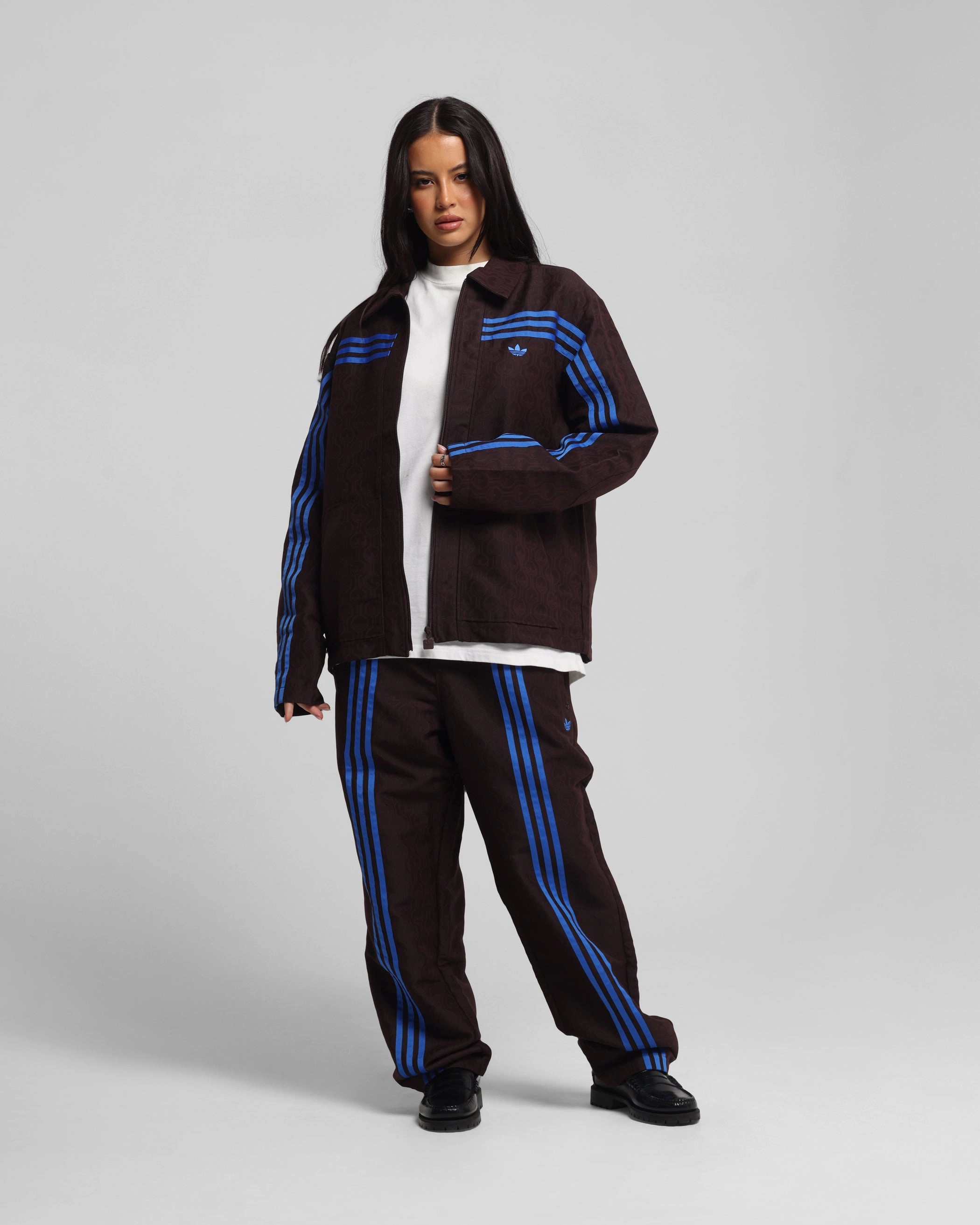 Adidas Originals 70's Club Jacket Brown Slim Silhouette
