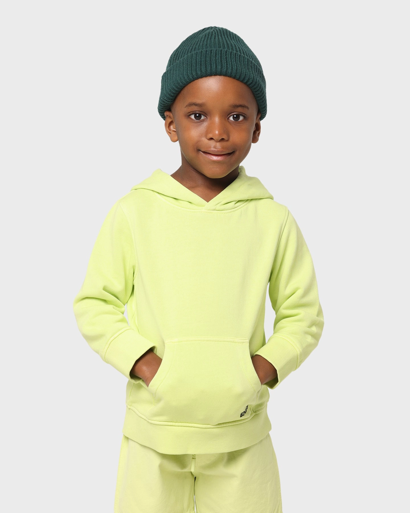 Display Bohemian EN ES Kids Kids' Miles Apart Wash Hoodie Lemon