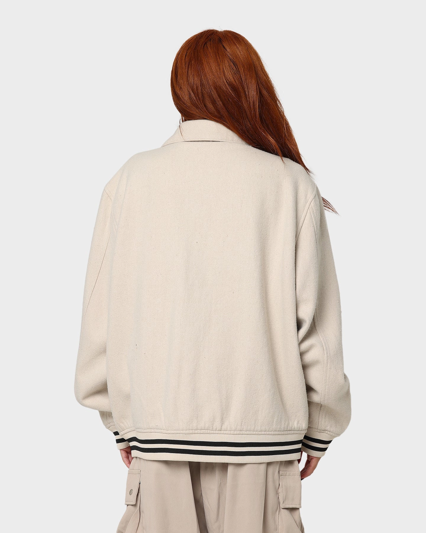 XLARGE Varsity Club Jacket Grey SnapFasteners