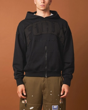 Dynamic Feel 404 Bottom Zip Form Hoodie Black