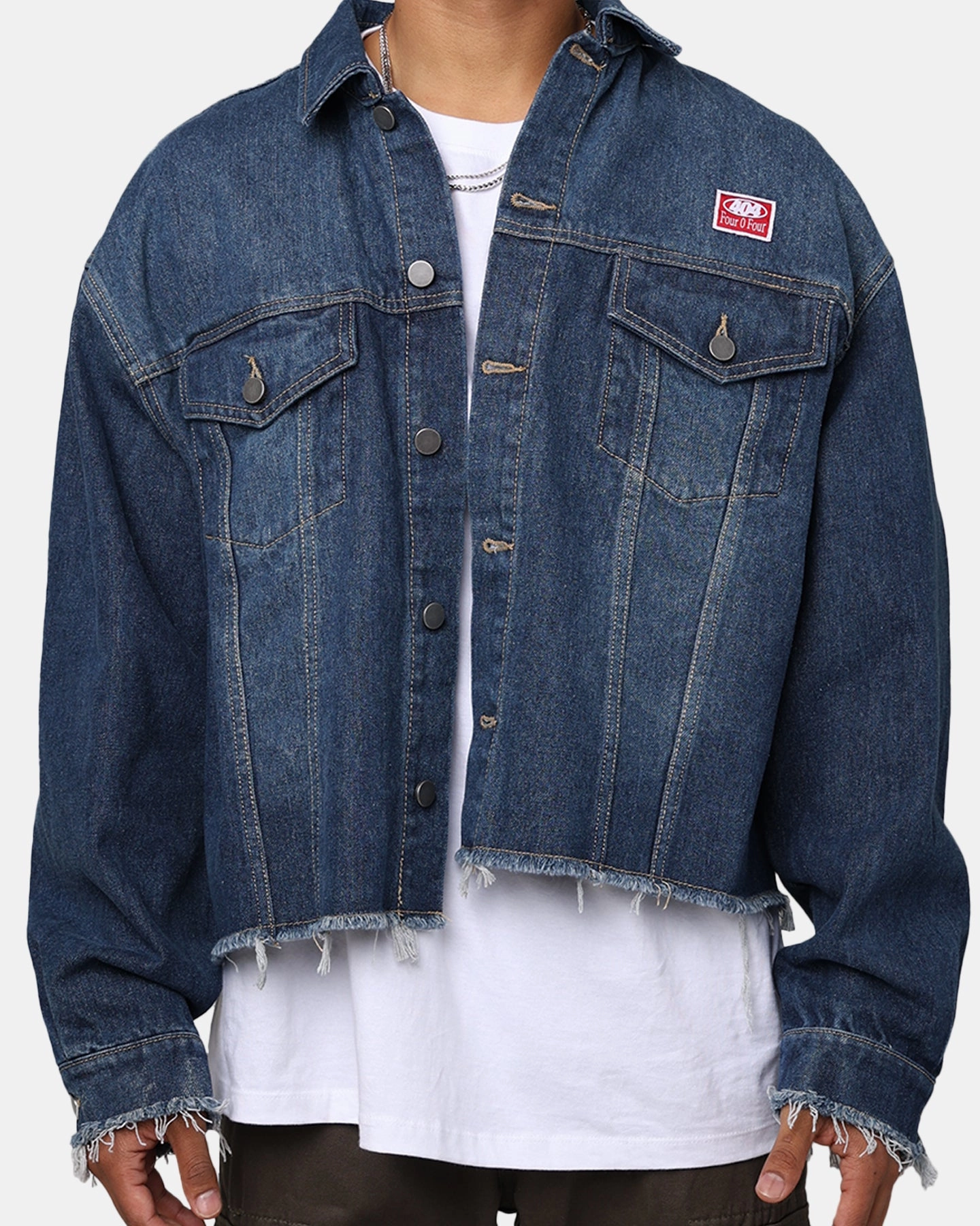 Adapt Flexible Layering 404 Cropped Denim Jacket Indigo