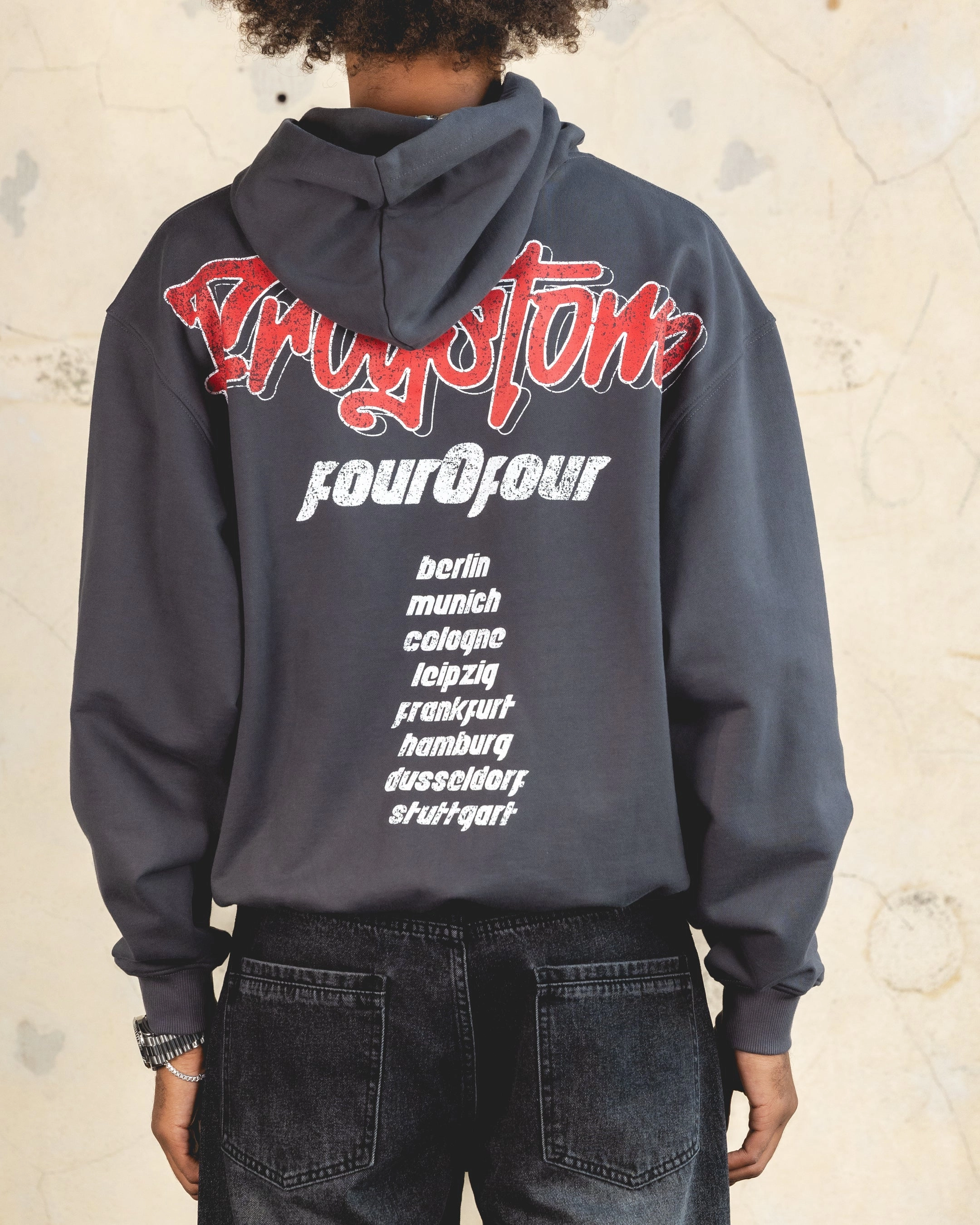 404 Dragon Hoodie Charcoal Dual Zip Functionality
