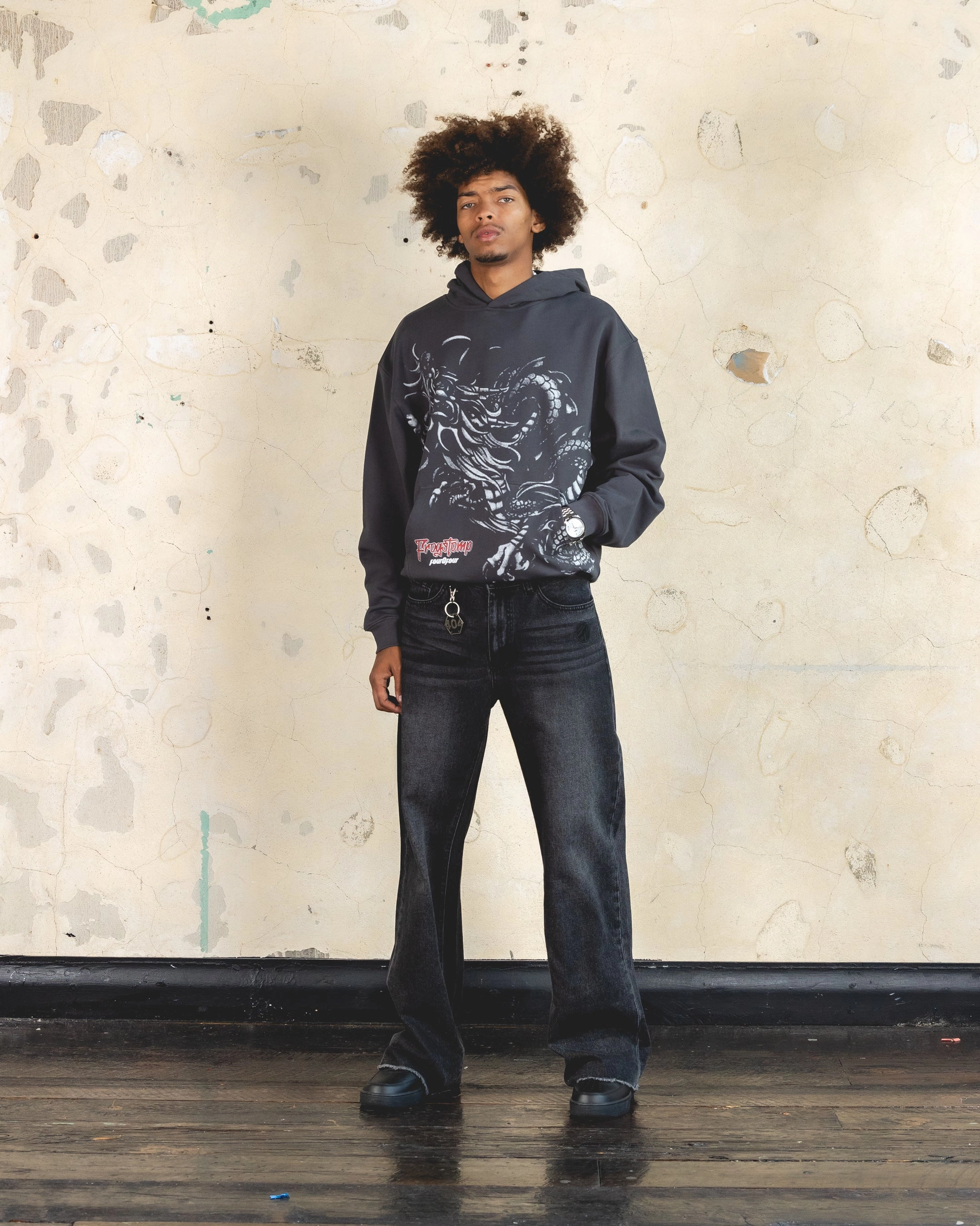 404 Dragon Hoodie Charcoal Functional Layer rainy