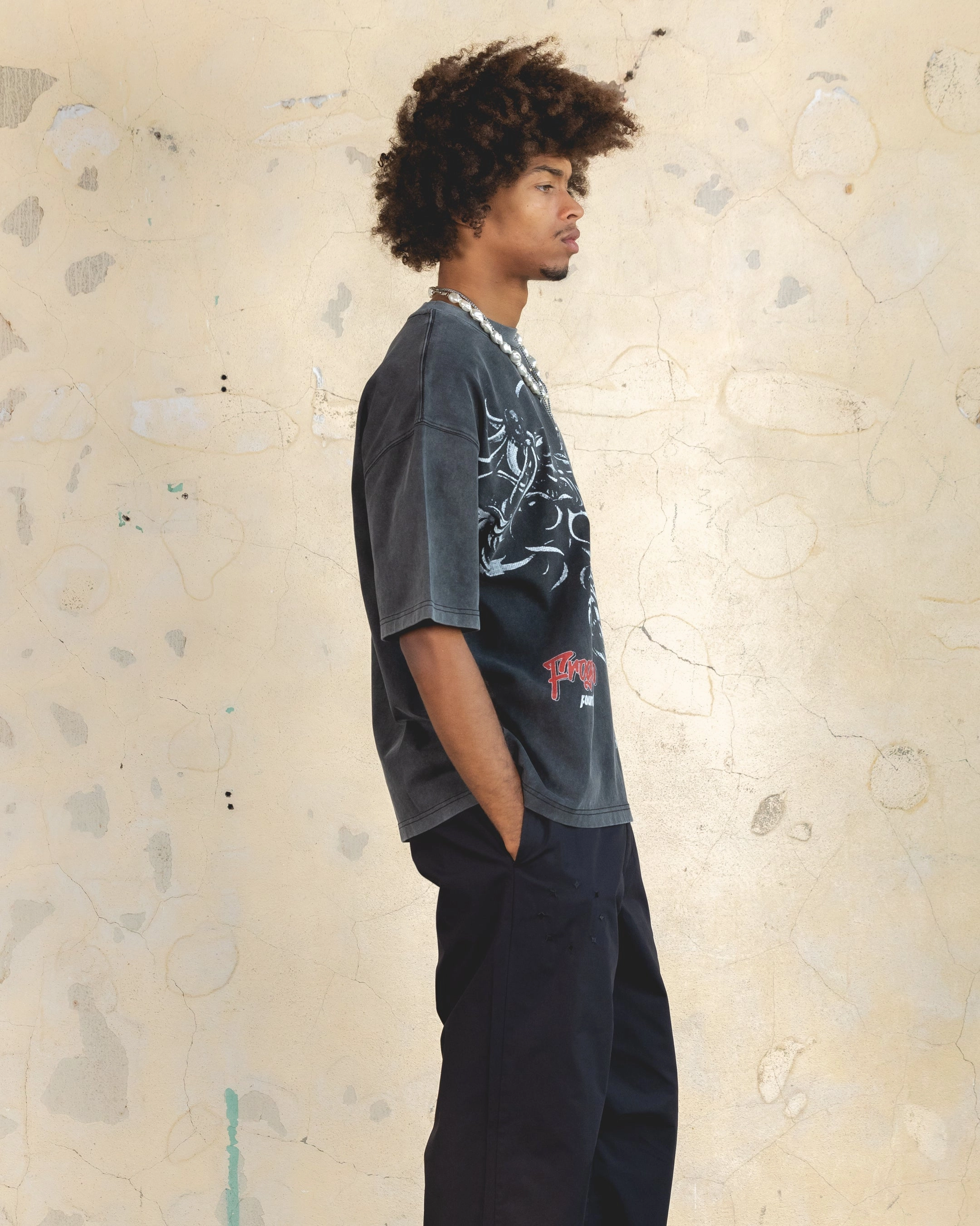Cool and Chic Chill Design 404 Dragon Vintage T-Shirt Vintage Charcoal