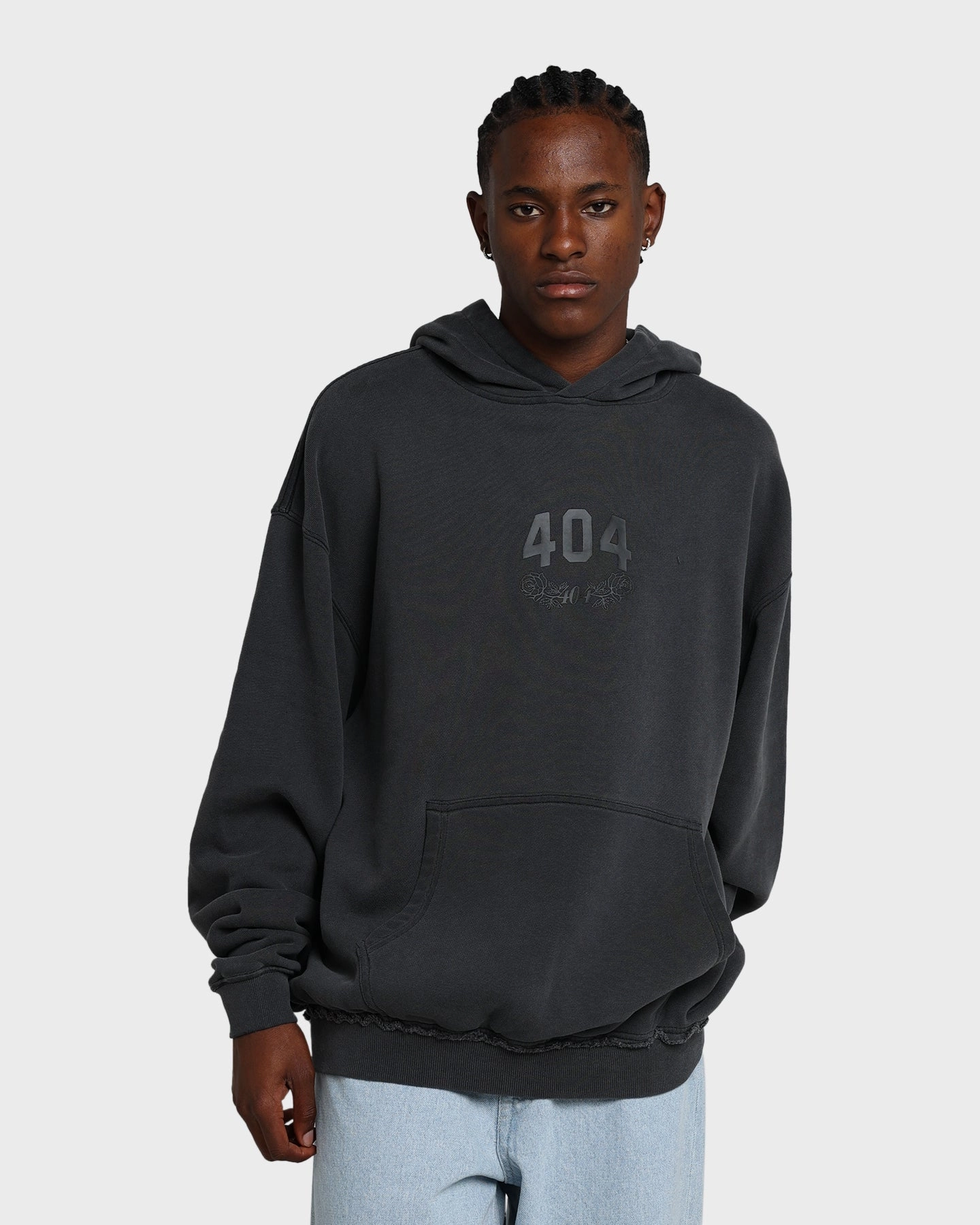 Ergonomic Shoulder Panels 404 Flight Vintage Hoodie Charcoal