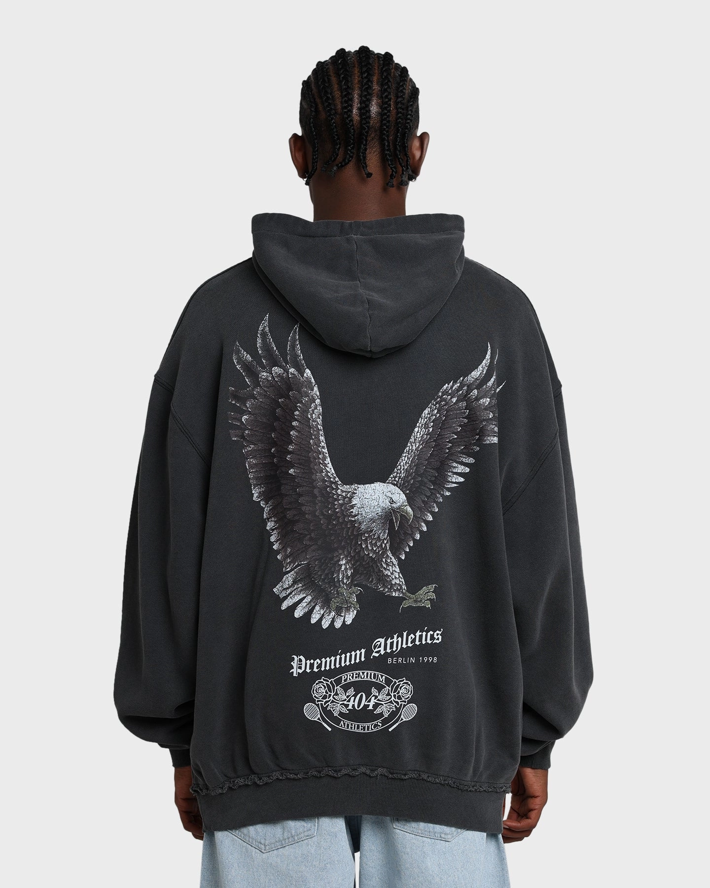 404 Flight Vintage Hoodie Charcoal OdorControl Treatment