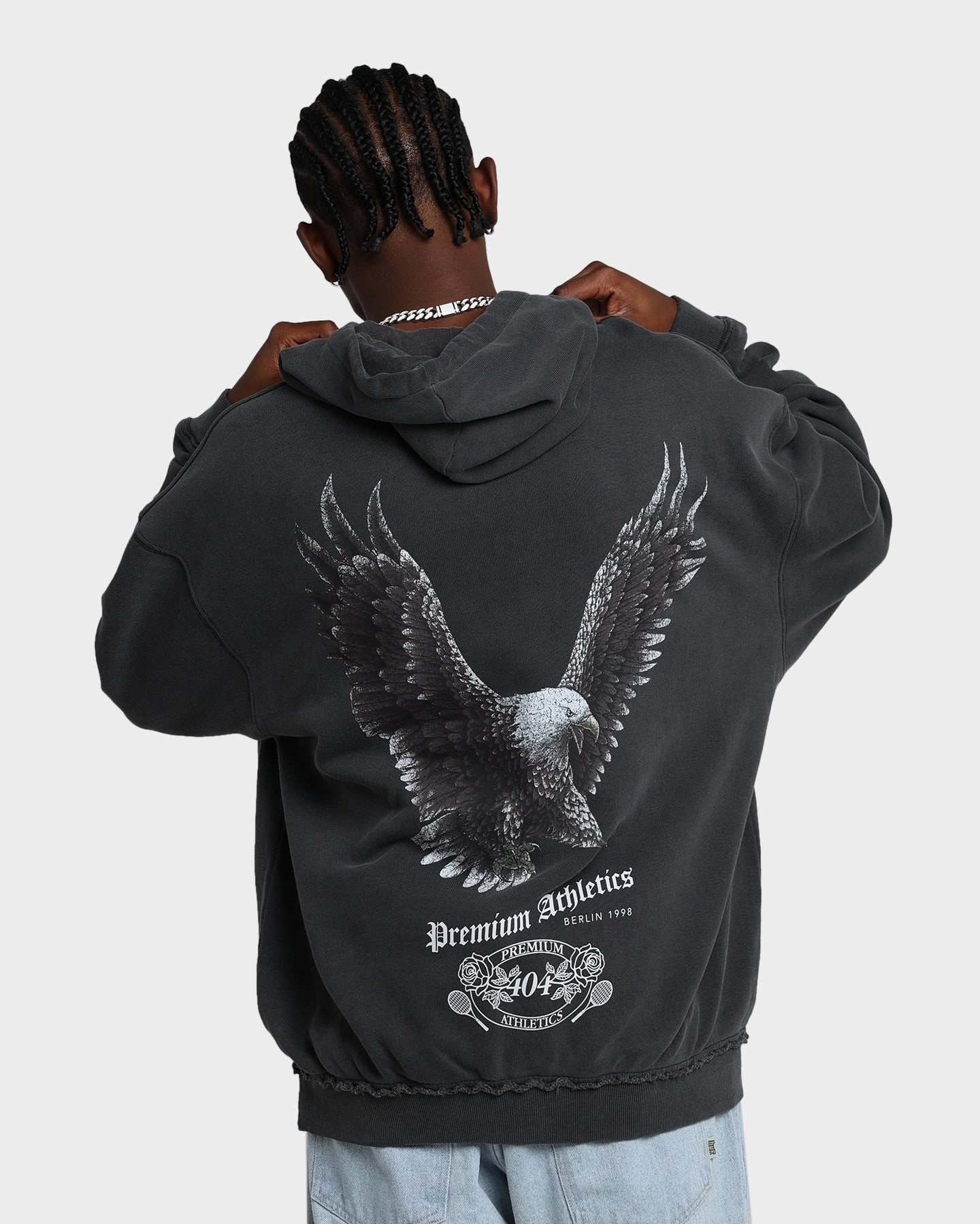 Assist suitable for talent shows 404 Flight Vintage Hoodie Charcoal