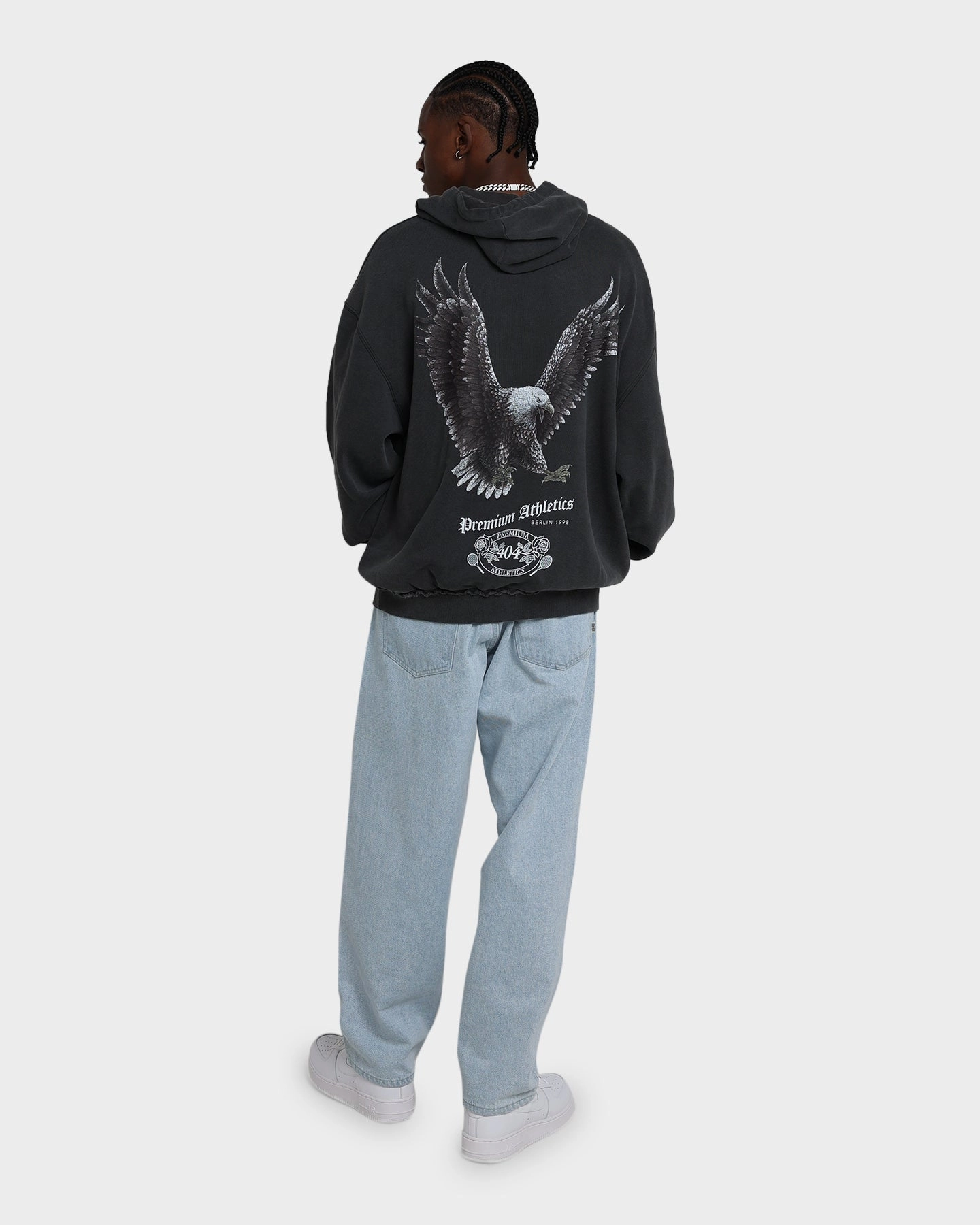 Warm Layer 404 Flight Vintage Hoodie Charcoal