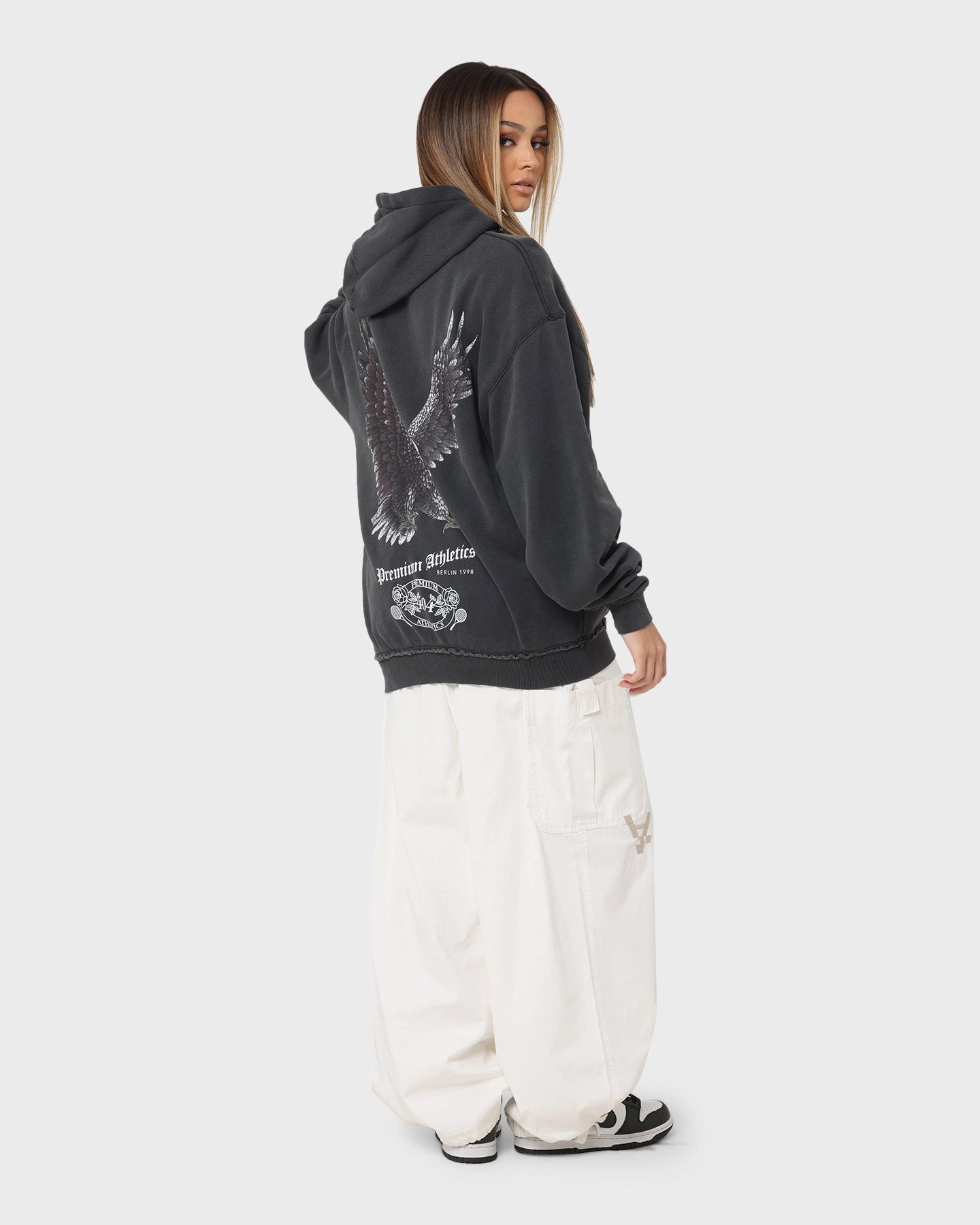 404 Flight Vintage Hoodie Charcoal Headband Modern Tailoring