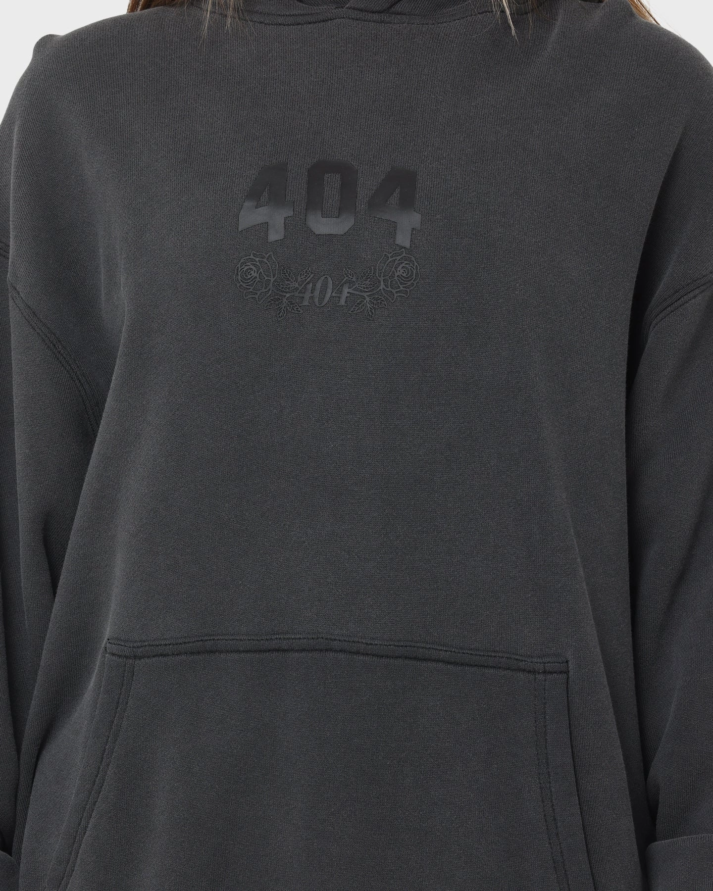 404 Flight Vintage Hoodie Charcoal Determination