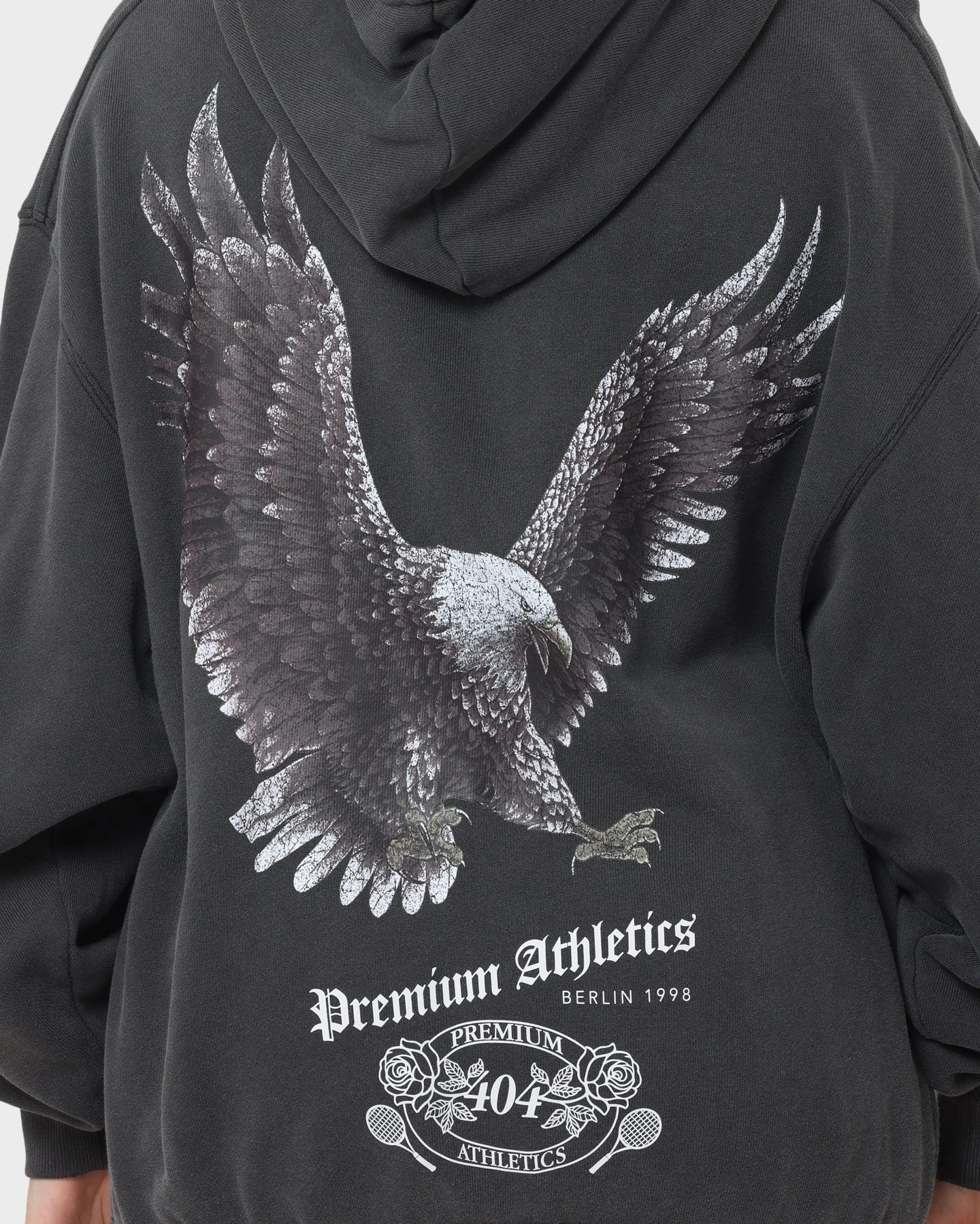 404 Flight Vintage Hoodie Charcoal sun resistant