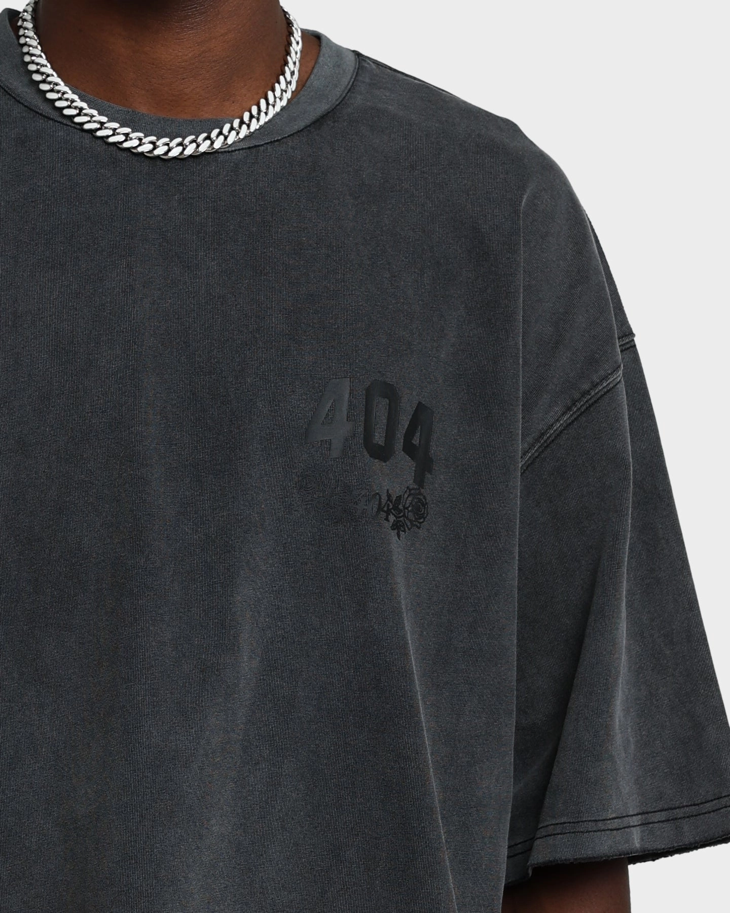 404 Flight Vintage T-Shirt Charcoal Athletic Fit Comfortable