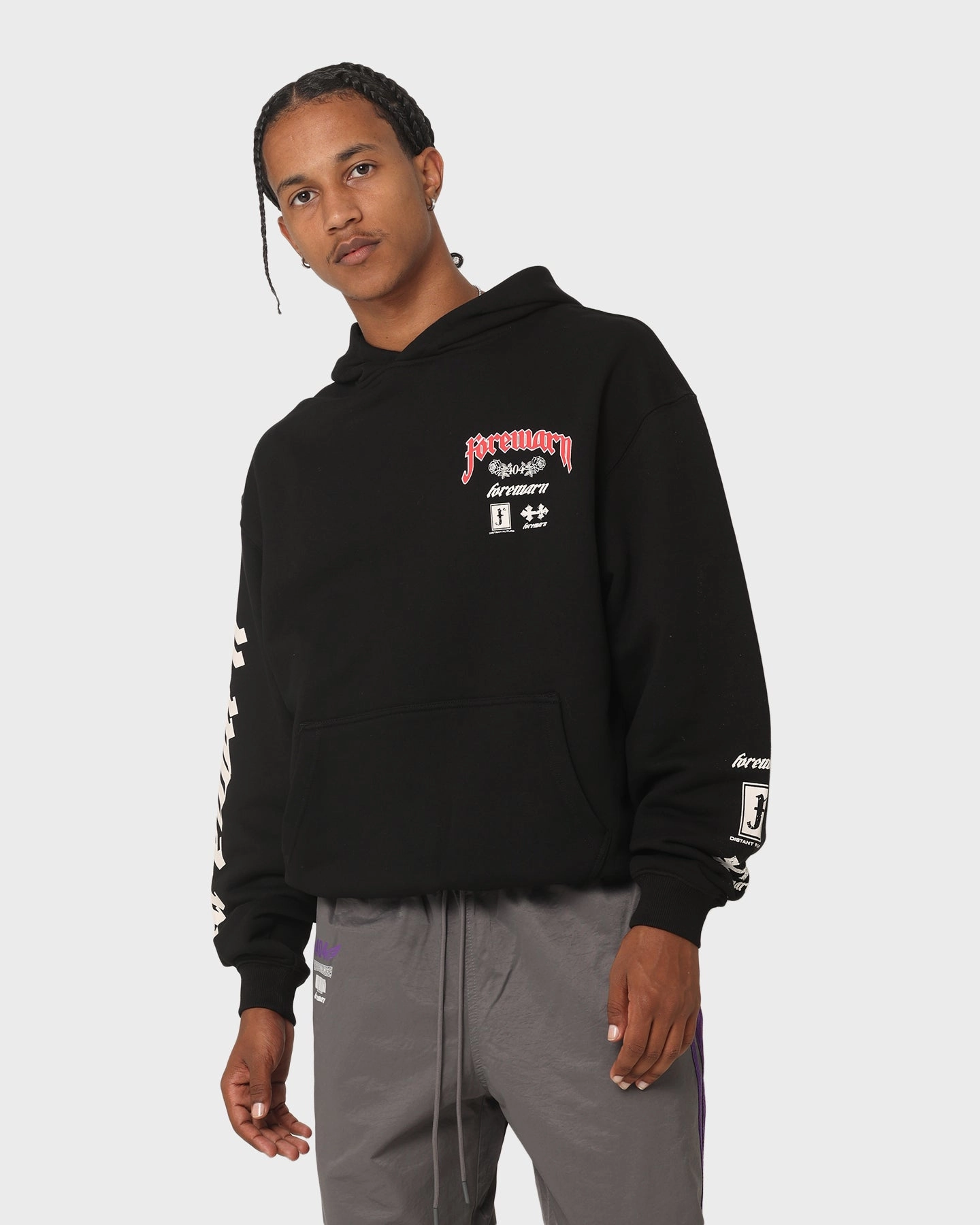Reinforced Elbows Tear Resistant Panels 404 Forewarn Hoodie Black