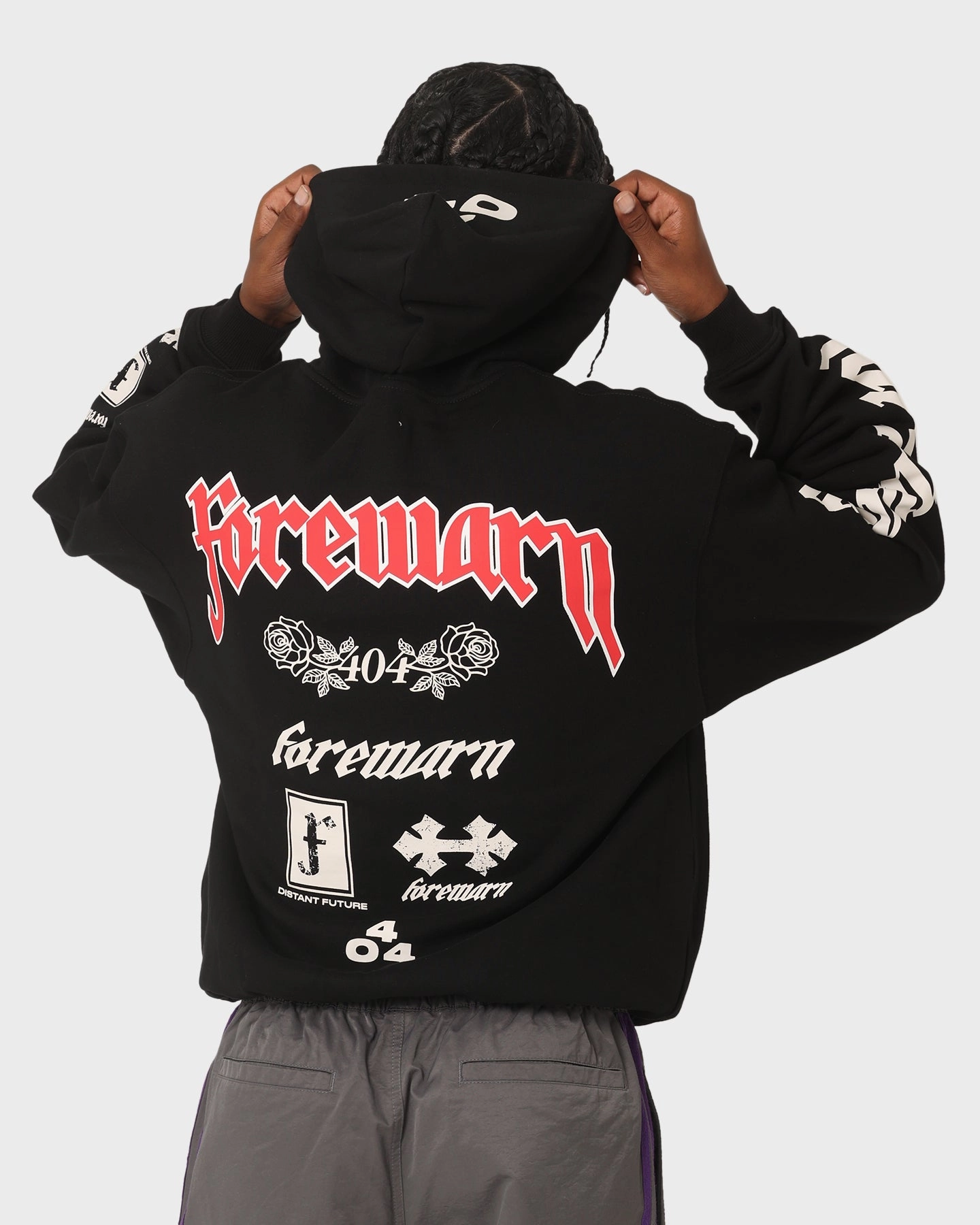 404 Forewarn Hoodie Black suitable for funerals suitable for holidays