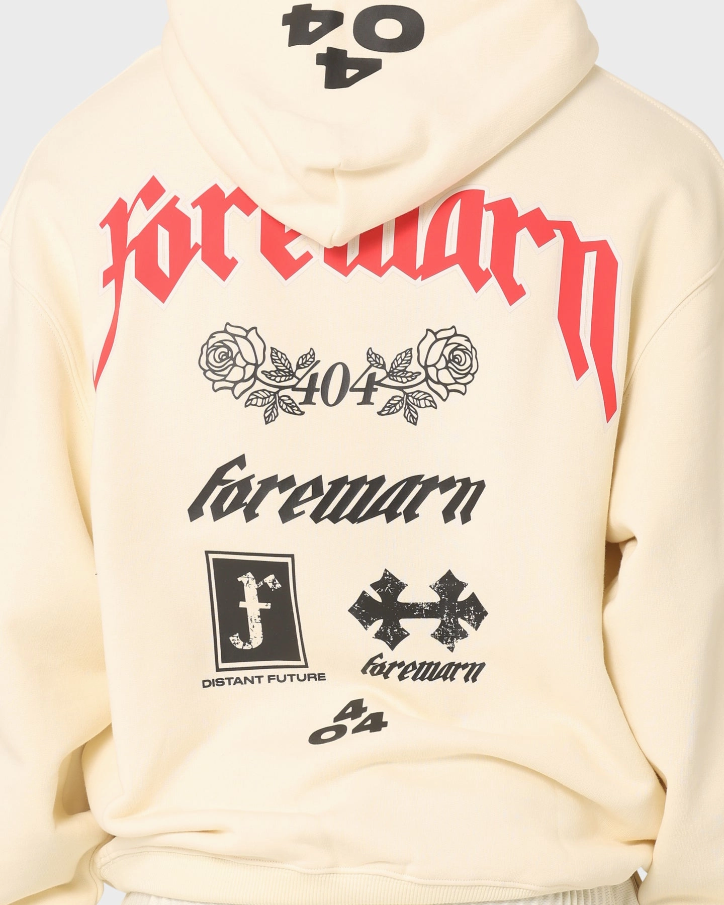 Fleece Lined Interior 404 Forewarn Hoodie Off White