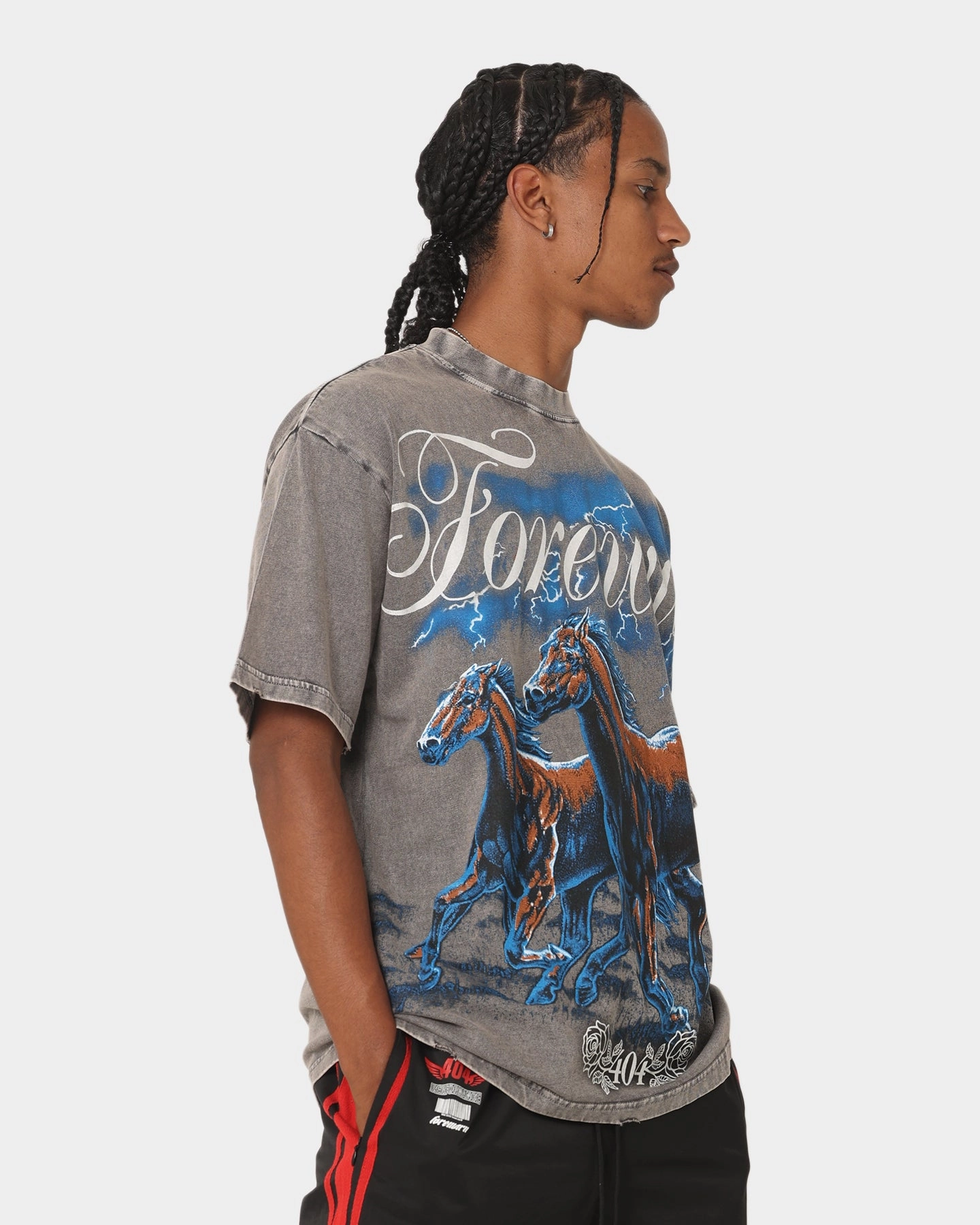 404 Night Rider Vintage T-Shirt Charcoal Printed uniqueness Camping practicality