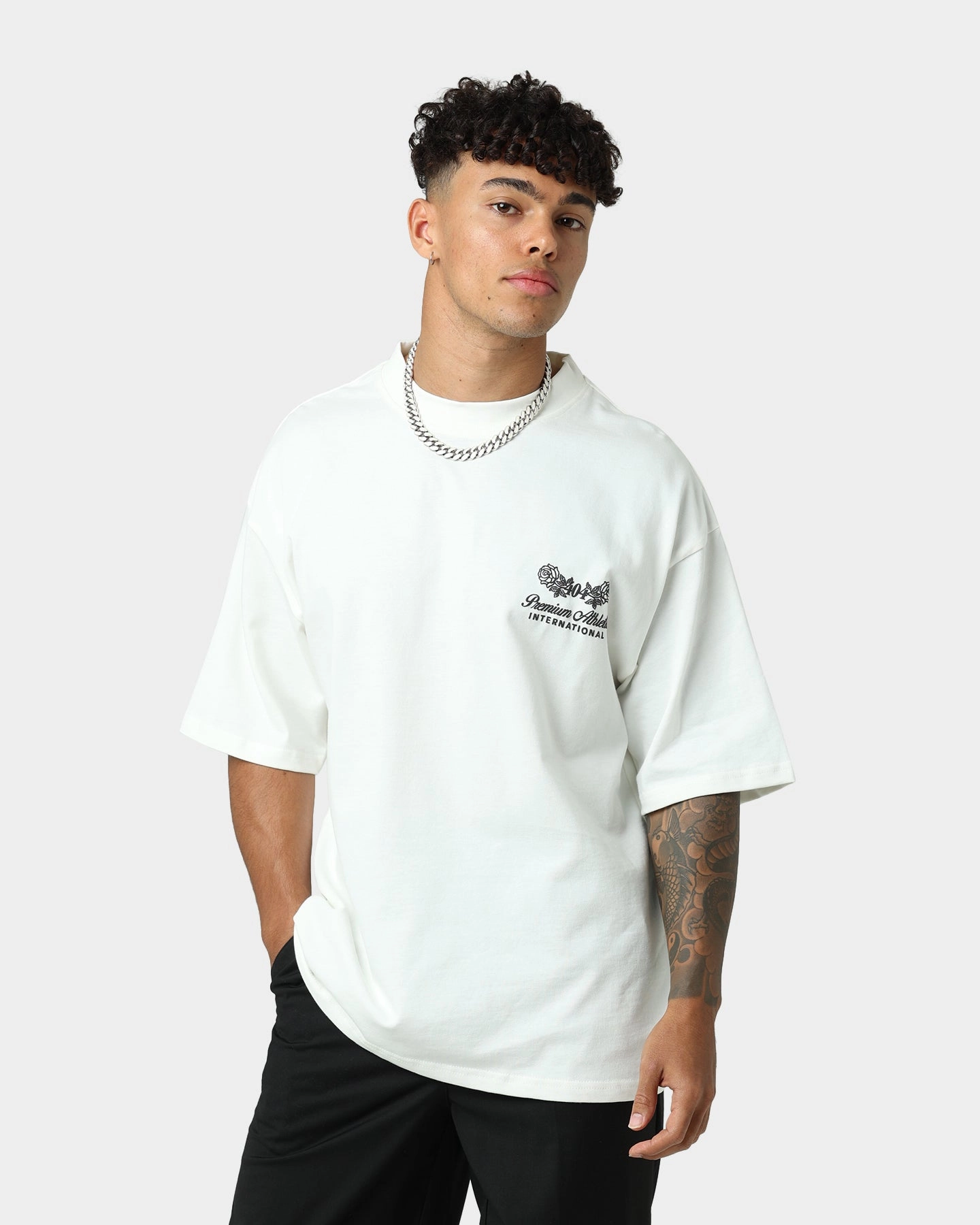 404 Premium Athletics Vintage T-Shirt Off White Relaxed Torso Fit