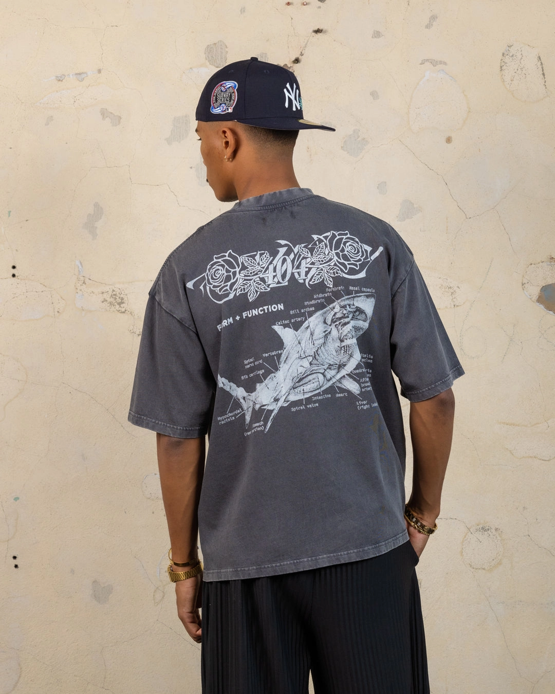 LayeredHemDetails Easter 404 Riptide Vintage T-Shirt Charcoal
