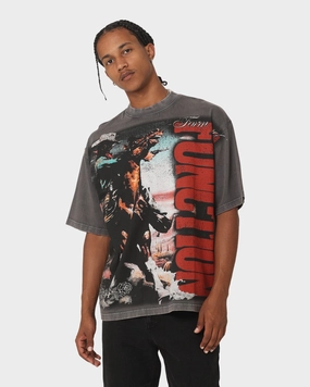 404 Wild West Vintage T-Shirt Charcoal Recycled Material