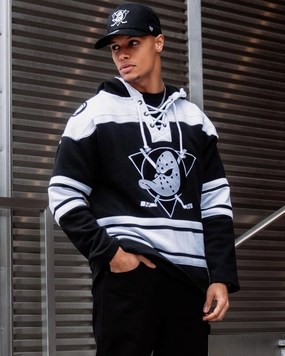 Layered Insulation 47 Brand Anaheim Ducks NHL Superior '47 Lacer Hoodie Jet Black