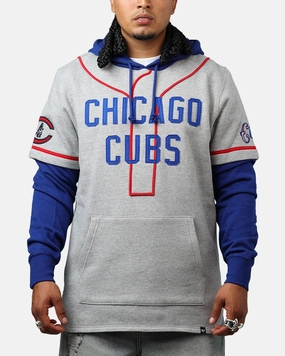47 Brand Chicago Cubs Game Hoodie Grey/Blue Reward Full length