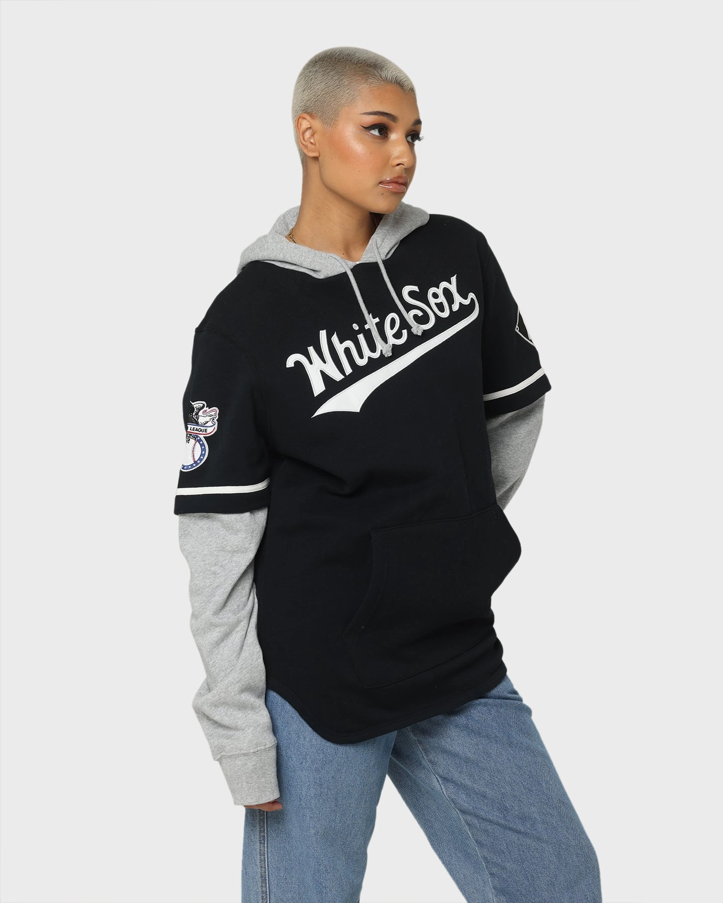 Warm Thinsulate 47 Brand Chicago White Sox Shortstop Hoodie Jet Black