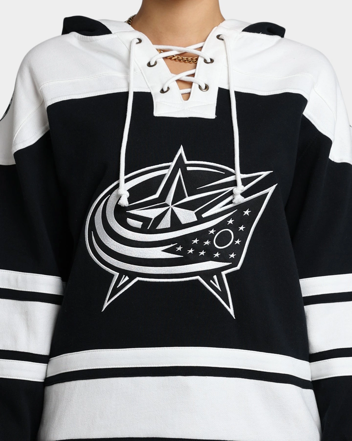 Youth Urban Adventure 47 Brand Columbus Blue Jackets Superior Lacer Hoodie Jet Black