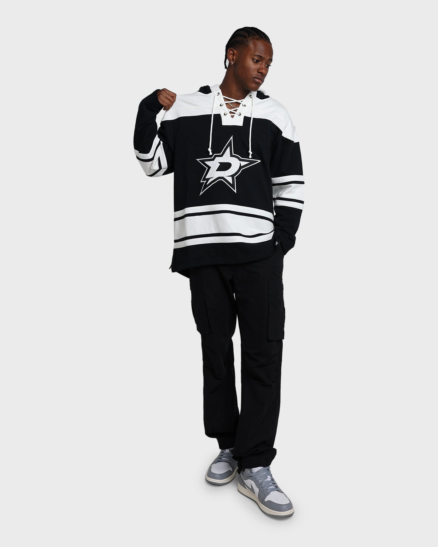 Work Comfort 47 Brand Dallas Stars Superior Lacer Hoodie Jet Black