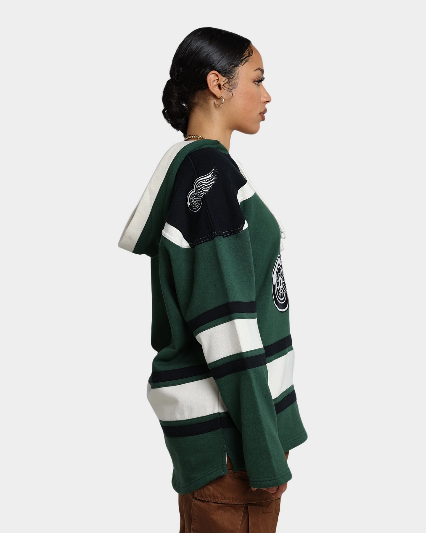 47 Brand Detroit Red Wings Superior Lacer Hoodie Dark Green Prayer Daily Comfort