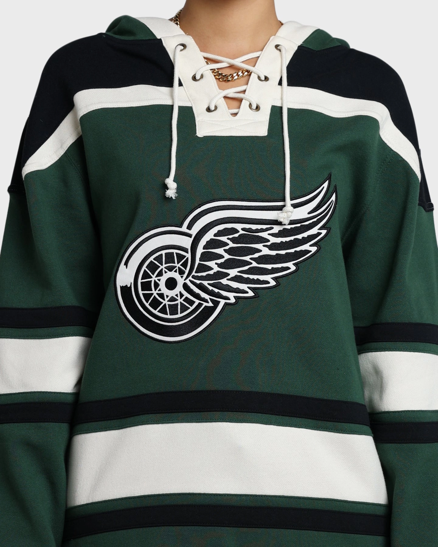 47 Brand Detroit Red Wings Superior Lacer Hoodie Dark Green Casual