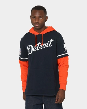 47 Brand Detroit Tigers Shortstop Hoodie Fall Navy plus-size mountain scene
