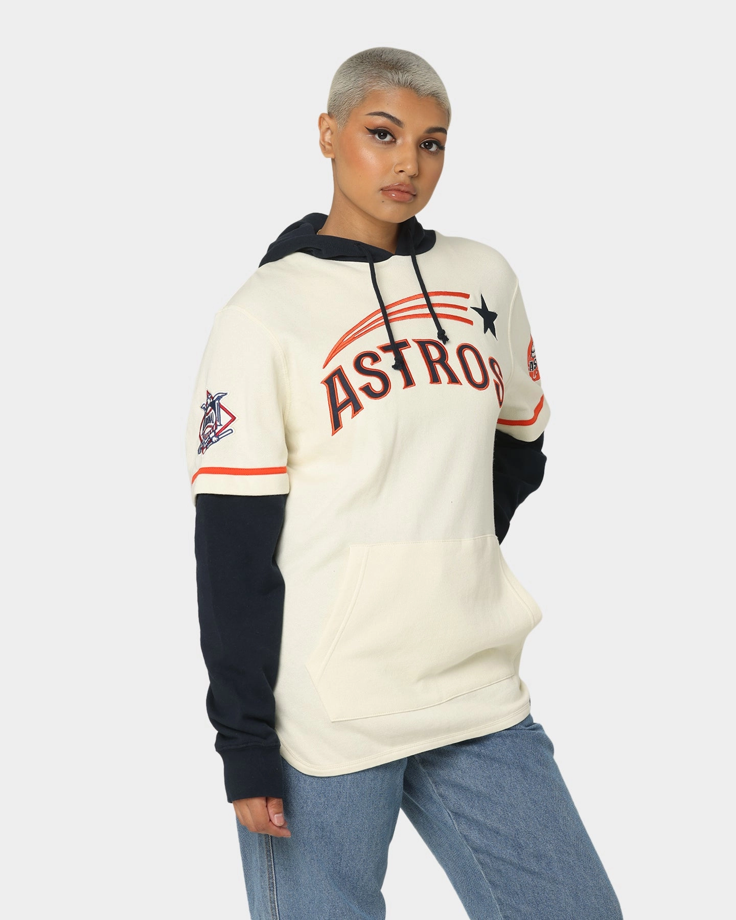 47 Brand Houston Astros Shortstop Hoodie Cream Formal Event