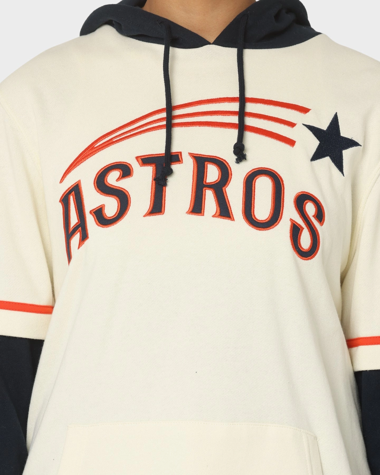 47 Brand Houston Astros Shortstop Hoodie Cream InsulatedLayer Rain Comfort