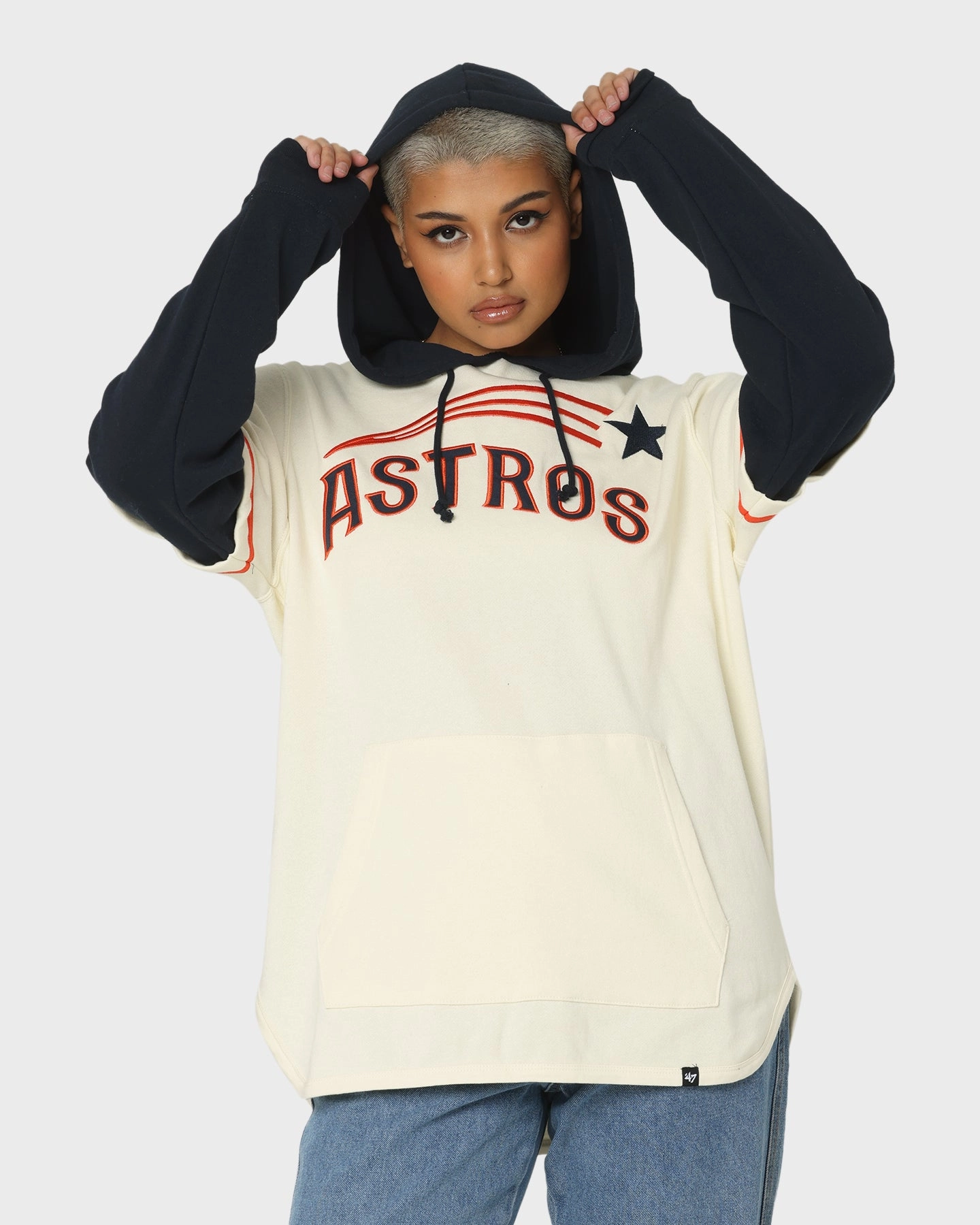 Technique SoftLining 47 Brand Houston Astros Shortstop Hoodie Cream