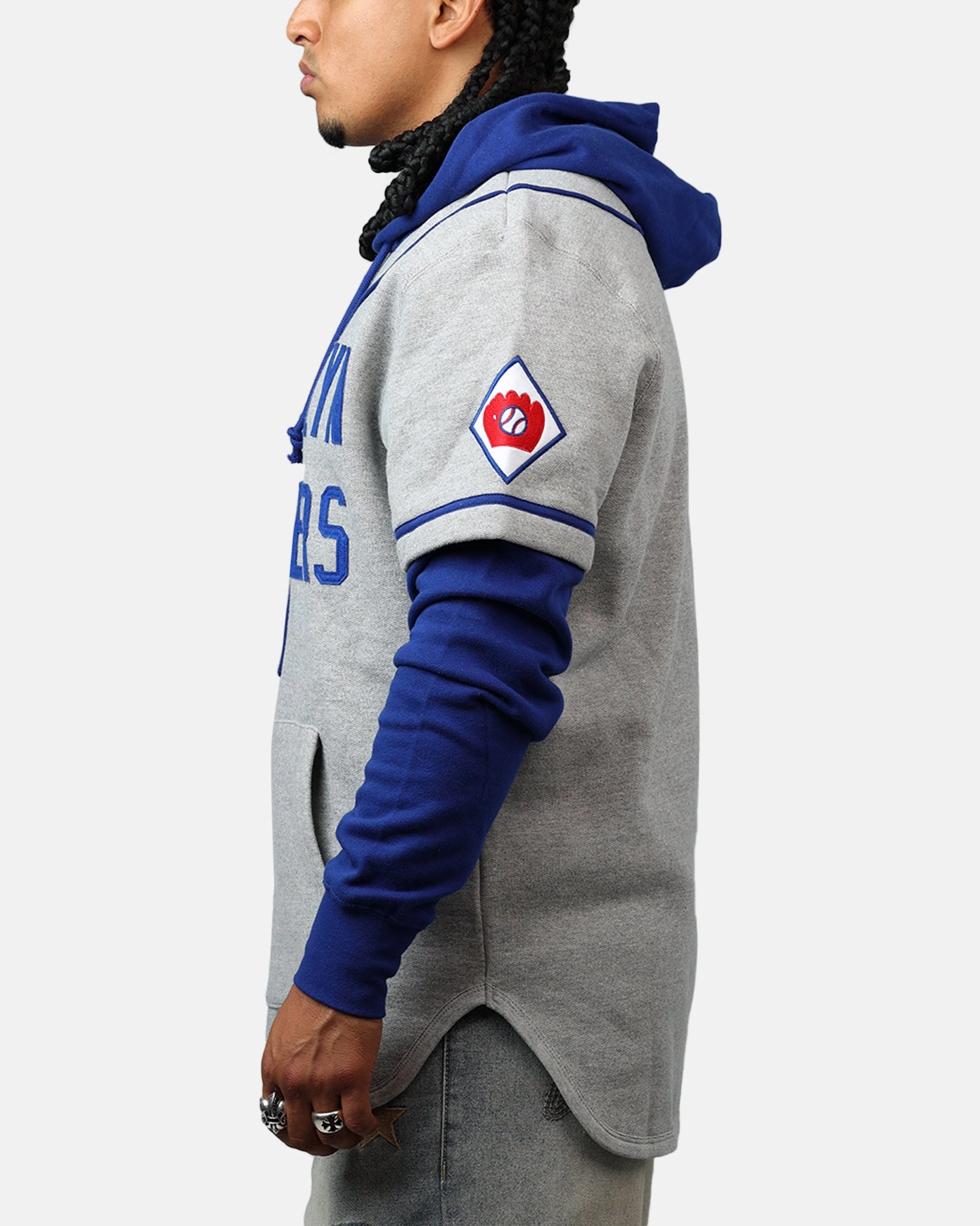 UltraThinLayer 47 Brand Los Angeles Dodgers Game Hoodie Grey/Navy