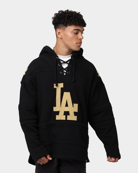 suitable for night wear planned purchase 47 Brand Los Angeles Dodgers Superior Lacer Hoodie Black/Gold