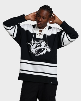 47 Brand Nashville Predators Superior Lacer Hoodie Jet Black slim fit