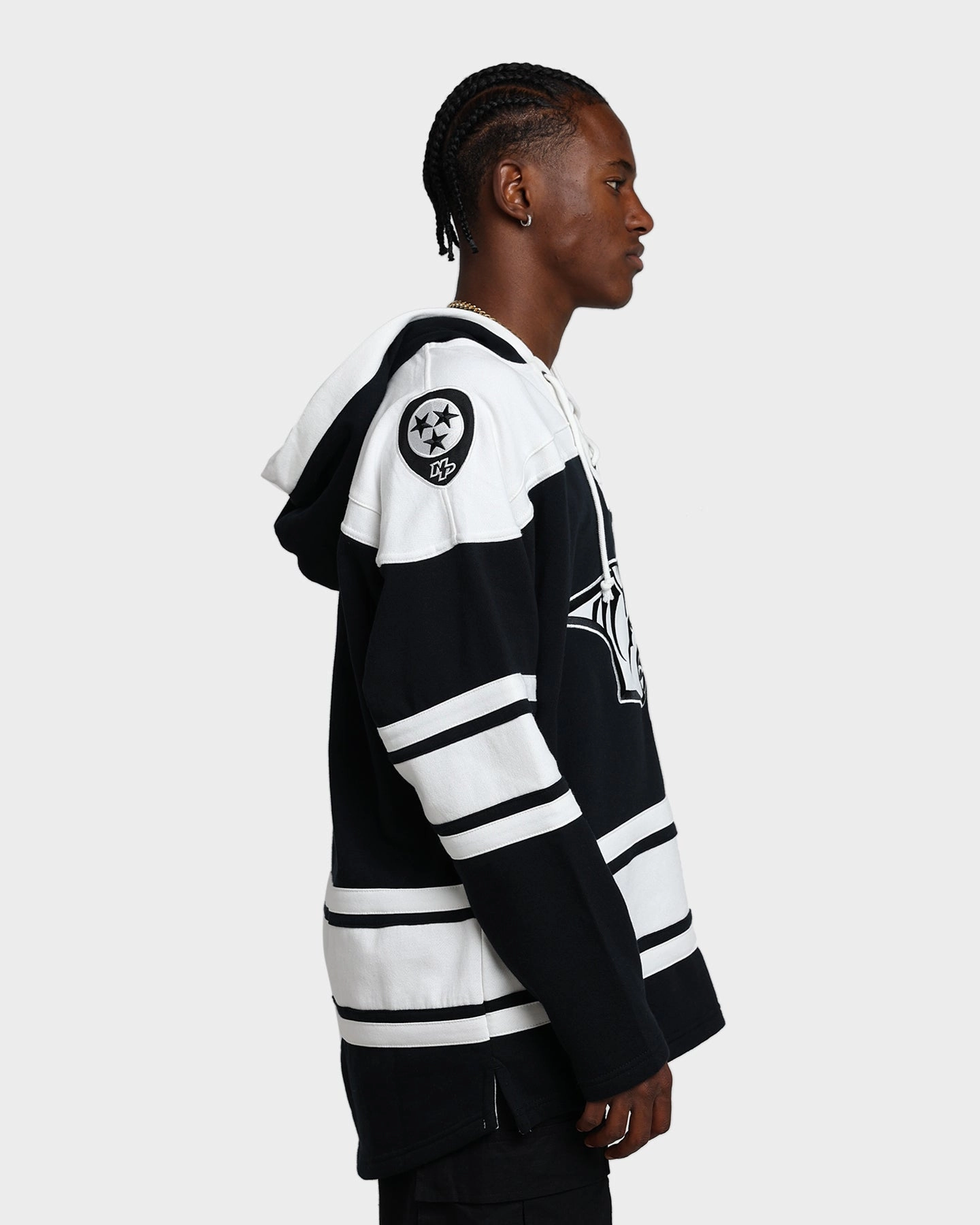 Compression Packed Design Skiing 47 Brand Nashville Predators Superior Lacer Hoodie Jet Black