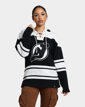 47 Brand New Jersey Devils Superior Lacer Hoodie Jet Black suitable for casual sports