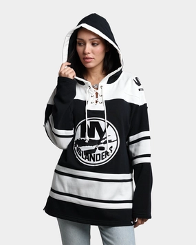 47 Brand New York Islanders Superior Lacer Hoodie Jet Black Eco Friendly Insulation