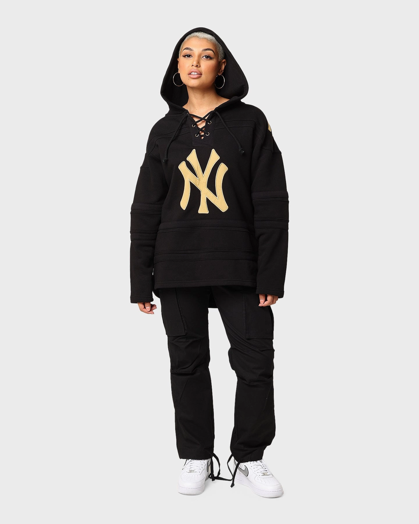 Waterproof Wear gardeners 47 Brand New York Yankees Superior Lacer Hoodie Black/Gold