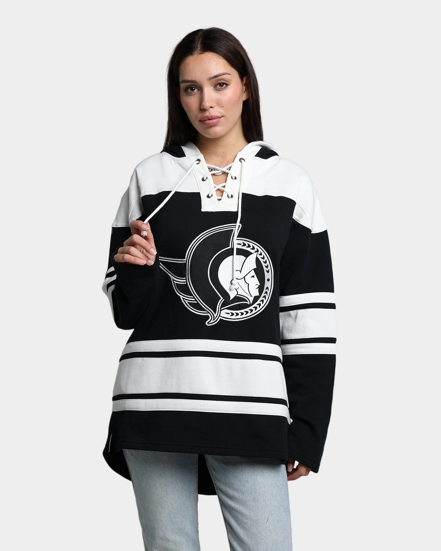 layering option 47 Brand Ottawa Senators Superior Lacer Hoodie Jet Black