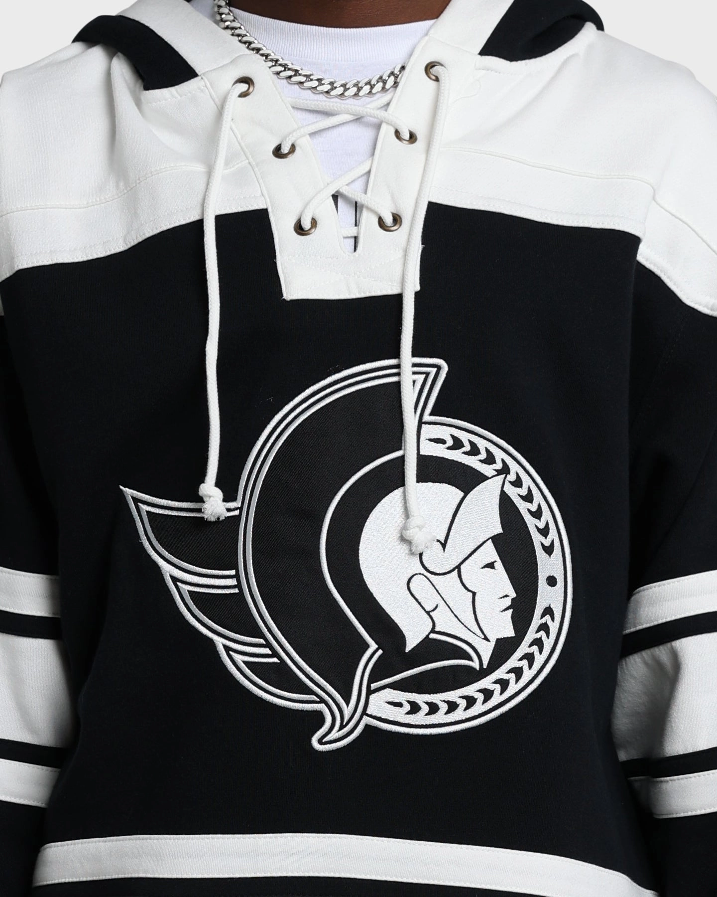 47 Brand Ottawa Senators Superior Lacer Hoodie Jet Black Secure Storage