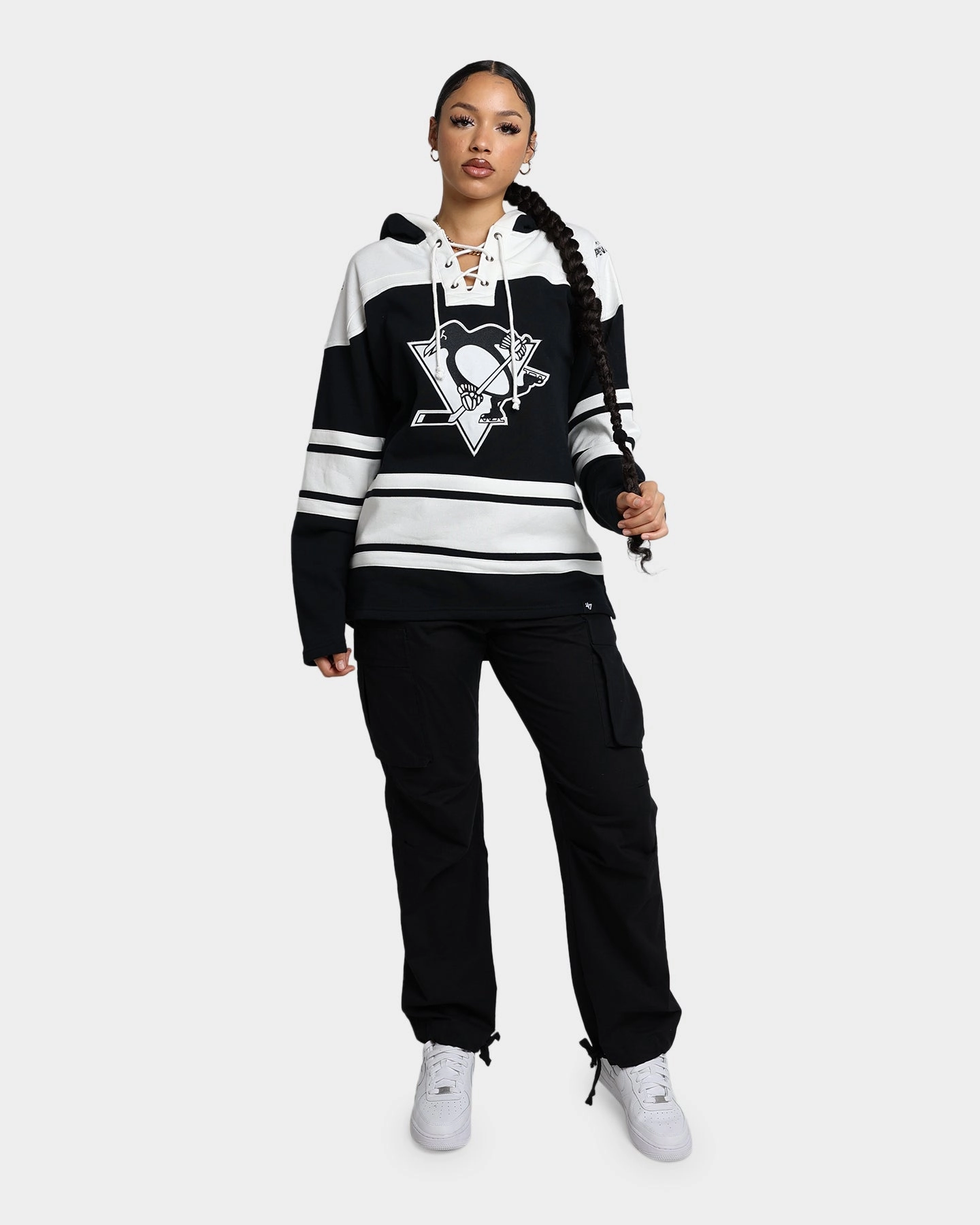 Spectacles Desire 47 Brand Pittsburgh Penguins Superior Lacer Hoodie Jet Black