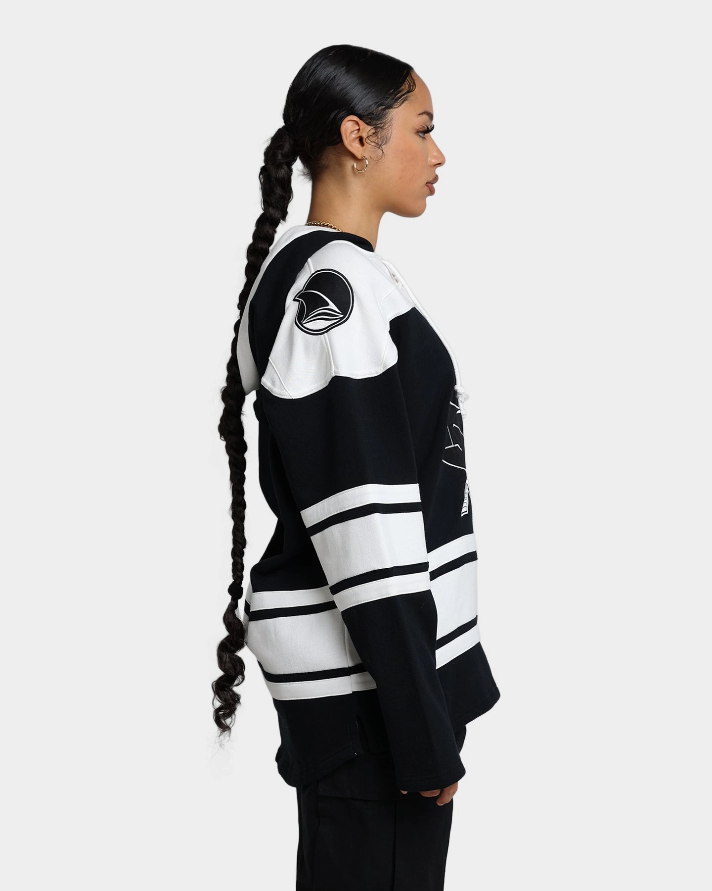 47 Brand San Jose Sharks Superior Lacer Hoodie Jet Black Tweezers