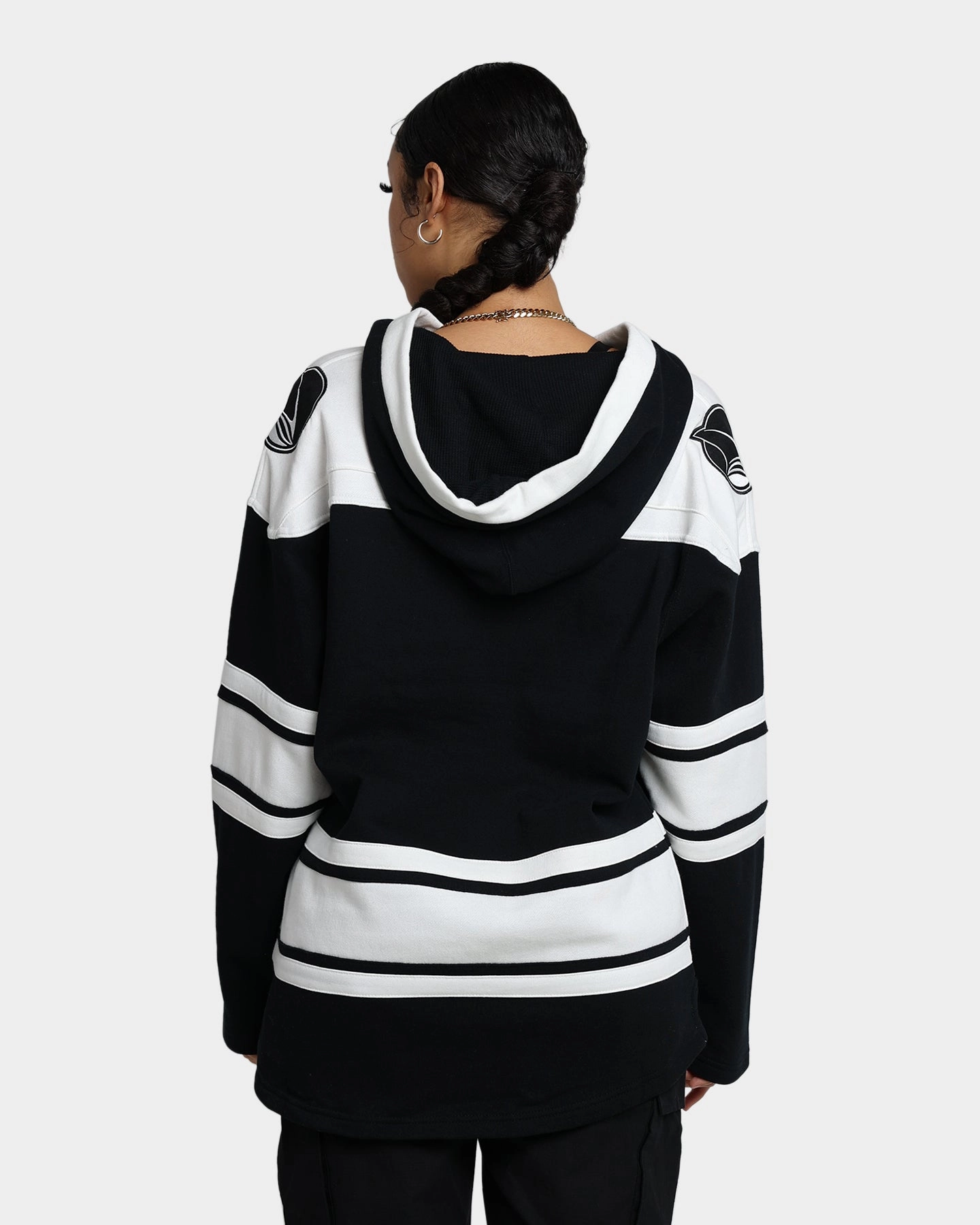 petite size Show 47 Brand San Jose Sharks Superior Lacer Hoodie Jet Black
