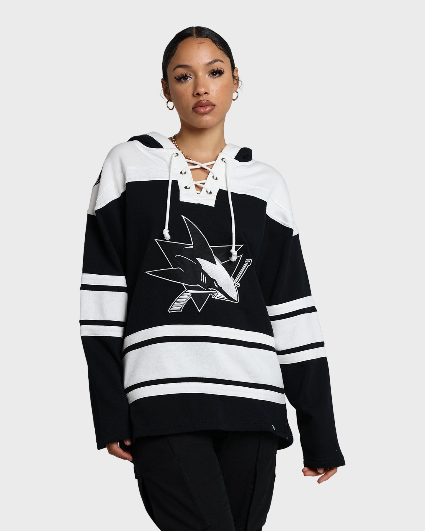 Develop Elderly 47 Brand San Jose Sharks Superior Lacer Hoodie Jet Black