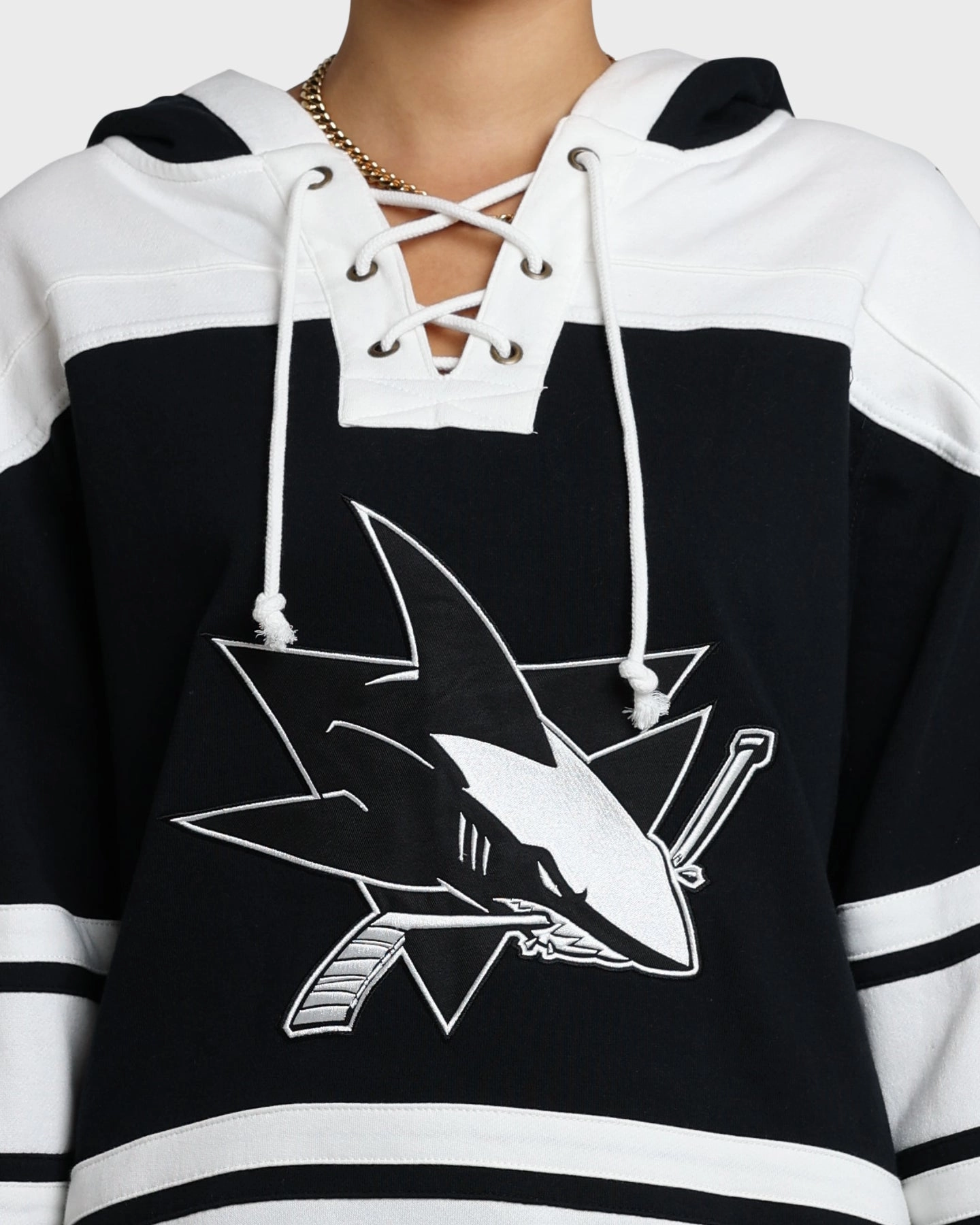 Frictionless Cuffs 47 Brand San Jose Sharks Superior Lacer Hoodie Jet Black